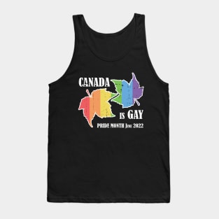 Canada is Gay Pride Month Maple Leaf June 2022 Tank Top